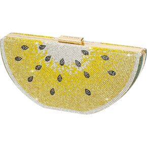 Evevictor Clutch Purse for Women, Crystal Evening Bag, Watermelon Shape Handbag, Rhinestone Money Hand Bag