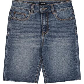 HUDSON Girls' Bermuda Jean Shorts, Stretch Denim, Mid to High Rise Waist