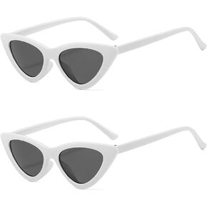 OZPYKAE Women Cat Eye Sunglasses,Vintage Goggles Plastic Frame Sunglasses Cat Eye Mod Style Style Retro Sunglasses