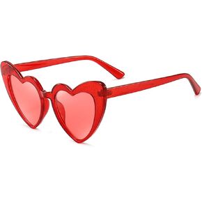 Dollger Heart Sunglasses for Women Retro Love Eyeglasses Vintage Cat Eye Glasses UV400