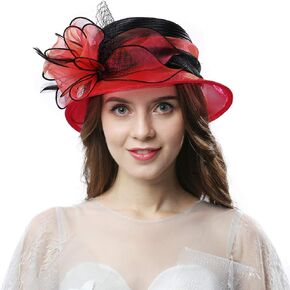 Janey&Rubbins Womens Church Derby Wedding Fascinators Cloche Bucket Bowler Hat