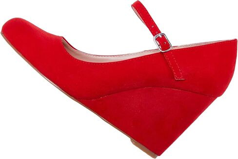 Coutgo Womens Wedge Pumps Dressy Mary Jane Shoes Comfort Wedges Closed Toe Ankle Strap Heeled Shoes in Saudi Arabia