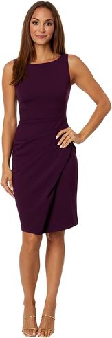 Calvin Klein Boatneck Short Sheath Dress with Side Ruching Detail in Saudi Arabia