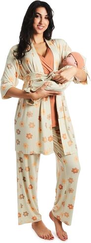 5 Piece Maternity and Nursing PJ Pant Set for Mom and Baby in Saudi Arabia