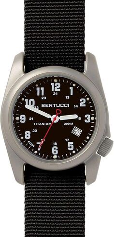 Bertucci A-2T Original Classic Watch | Black Nylon Band | Swiss Super Luminous Technology | Blending Vintage U.S Military and Titanium Innovation | Built for Performance | 12022 in Saudi Arabia