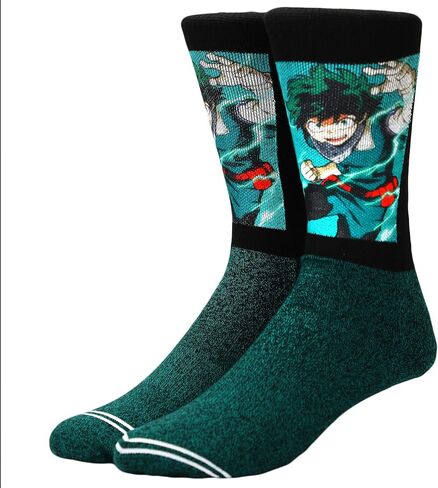 My Hero Academia Anime Cartoon Deku 360 Character Crew Socks in Saudi Arabia
