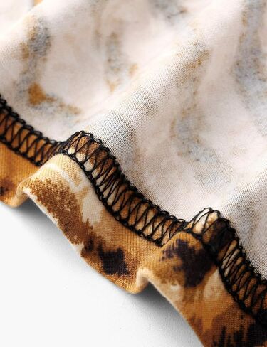 سترة نسائية كاجوال من DUYOHC برقبة على شكل حرف V وأكمام طويلة وطباعة حيوانات فضفاضة in Kuwait