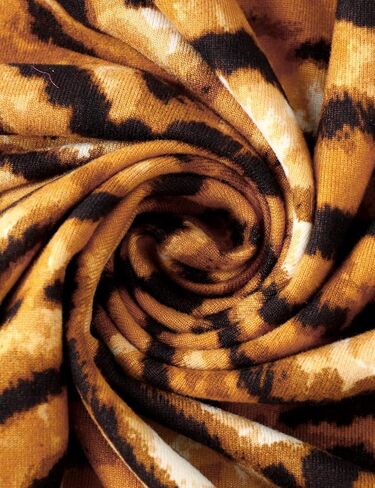 سترة نسائية كاجوال من DUYOHC برقبة على شكل حرف V وأكمام طويلة وطباعة حيوانات فضفاضة in Kuwait