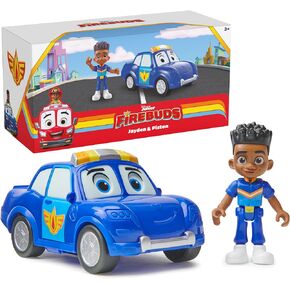 Disney Junior Firebuds, Jayden and Piston, Action Figure and Police Car Toy with Interactive Eye Movement, Kids Toys for Boys and Girls Ages 3 and up in Kuwait