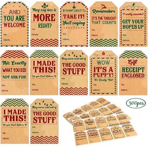 JHMYAR Tags Funny Christmas Kraft Stickers Special Delivery in Saudi Arabia