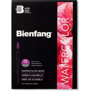 Bienfang Watercolor Paper Pad, 9"x12", Cold Press, 15 Sheets (140lb / 228gsm) in Kuwait