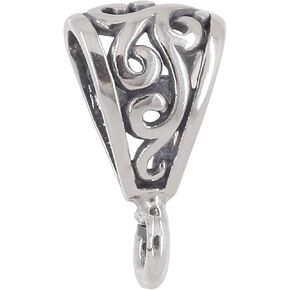 egemmall 1PC Vintage Sterling Silver Slider Pendant Clasp Bail Connector