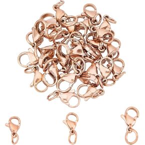 UNICRAFTALE 40 Pcs 4 Size 9-12mm Gold 304 Stainless Steel with Open Jump Ring Lobster Claw Clasp Hook Clasps Curved Connectors Clasps DIY Craft Clasps for Jewellery Making in Kuwait
