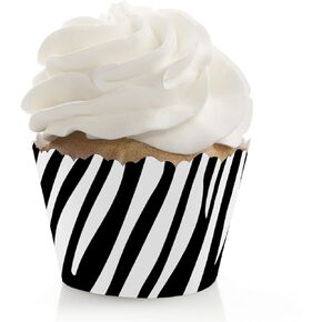 Big Dot of Happiness Cow Print - Farm Animal Party Decorations - Party Cupcake Wrappers - Set of 12