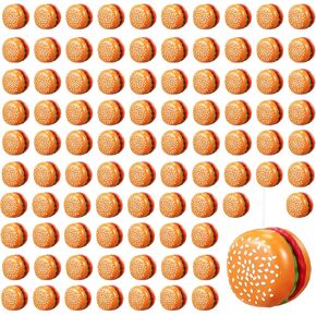 Liliful 100 Pcs Hamburger Bulk Yo Yo Toys Plastic Yo Yo Burger Party Favors for Kids Adults Yo Yo String Toys for Student Training Party Game Gifts Goody Bag Favors Classroom in Kuwait