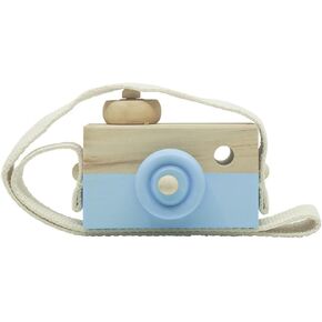 Baby Toy Wooden Mini Camera Toy, Baby Kids Cute Mini Sharpe Toy, Neck Hanging Photographed Props for Baby Toddlers Children Kids' Room Hanging Decor Gift (White)