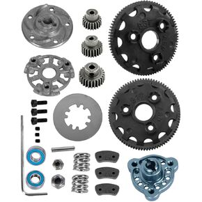 83T 48P Spur Gear مع 21T 23T 25T Pinions Gear & Slipper Clutch ترقيات جزء لـ 1/10 Slash Rustler Stampede Bandit 2WD VXL، معدن 83T Spur Gear، أحمر