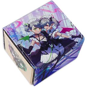 صندوق تجميع بطاقات التداول المغناطيسي من BlackLotos، صندوق تجميع بطاقات التداول المغناطيسي يناسب أكثر من 100 بطاقة YGO مزدوجة الأكمام للبطاقات القابلة للجمع، صندوق بطاقات اللعب (أرجواني) in Kuwait