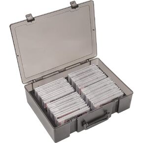 حافظة بطاقات من آر إتش كوم متوافقة مع بي جي إس إيه إف جي إس إيه إف جي إس للتداول الرياضي المتدرجة 80 بطاقة، صندوق تخزين بطاقات بألواح مقاومة للماء مع إسفنج ممتص للصدمات in Kuwait