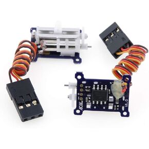 AGFRC Micro Linear Servo - 2PCS Upgrade 9mm 1.5g Digital Linear Coreless Servo for Mini Aircraft (JR-Left-Side)