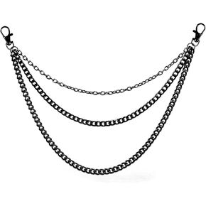 Pants Chain Wallet Chain Jeans Chain,1 Pack Belt Chain Wallet Chain Pocket Chain for Hip Hop Punk Jeans Chain Key Chain Goth Accessories for Eboy Egirl Men Women Streetwear Urban Fashion