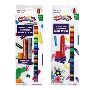 Colorations 24 Tempera Paint Sticks! Fun Paint Sticks That Kids Will Love Using with Any Art Project! Great for Home or School! Tempera Paint Sticks, Paint Sticks, Paint Markers, Kwik Stix