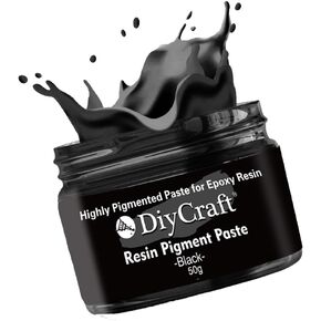 Resin Pigment Paste - Highly Pigmented Paste for Epoxy Resin 50g, Epoxy Resin Supplies for DIY Resin Art Jewelry Making, Concentrated UV Resin Colorant for Woodwork, Crafts (Black)