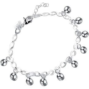 قطعة واحدة من سوار جلجل بيل من توياندونا، مطلي بالفضة الإسترلينية، سوار ساحر من الخرز لحفلات الكريسماس ومستلزمات حفلات الأعياد in Kuwait