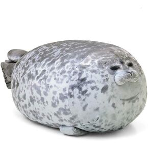 EHOTONG Cute Blob Seal Pillow, Chubby Seal Plush Hug Pillow Soft Stuffed Animal Toy (Gray,11.5")