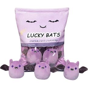 REFAHB Cute Axolotl Plush Toy, Removable Salamander Animal Stuffed Plush Pillow, Kawaii Plush Cushion Toy Game for Kids, Girls, Birthday Gift (6pcs a Bag, Blue)