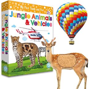 بطاقات فلاش حسية ثنائية اللغة باللغة الإنجليزية والإسبانية من My Touch and Feel مزدوجة الجوانب للرضع والأطفال الصغار وتعلم الحيوانات والفواكه والمركبات والتعلم الممتع والبطاقات التعليمية التعليمية