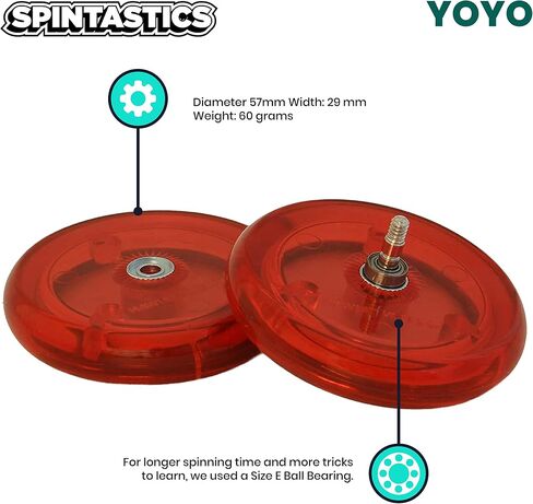 Tornado - Looping Yo-Yo, Classic Shape, Ball-Bearing Axle, Designed by World Yo-Yo Champion, (Black2) in Kuwait