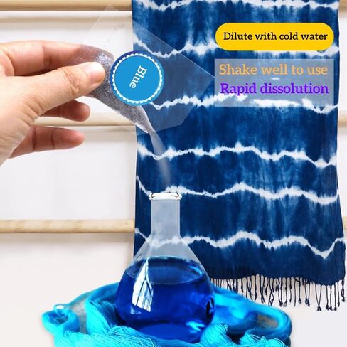 مسحوق صبغ بالربط، عبوة من 12 لون نابض بالحياة قابلة لاعادة التعبئة لصبغ القماش اللامع الدائم، لوازم حفلات مصبوغة بالربط مناسبة للاطفال والكبار (12 × 5 غرام) in Kuwait