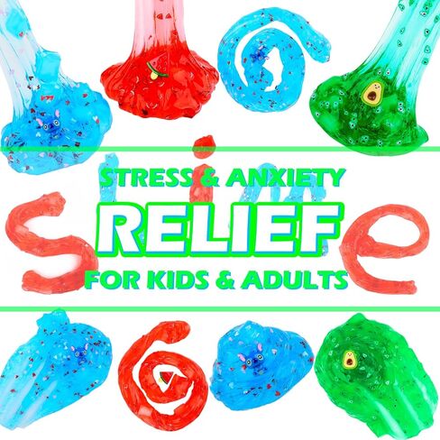 3 Pack Christmas Clear Slime Kit with Jelly Cubes and Cute Star Xmas Tree Charm Add Ins, Premade Holiday Crunchy Crystal Slime for Girls Boys, Kids Slime Party Favors Stocking Stuffers in Kuwait