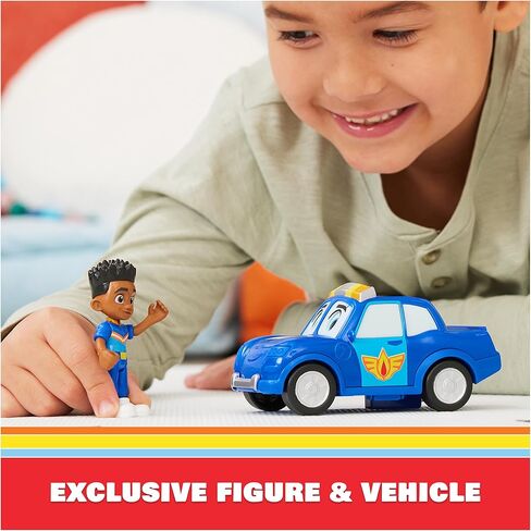 Disney Junior Firebuds, Jayden and Piston, Action Figure and Police Car Toy with Interactive Eye Movement, Kids Toys for Boys and Girls Ages 3 and up in Kuwait