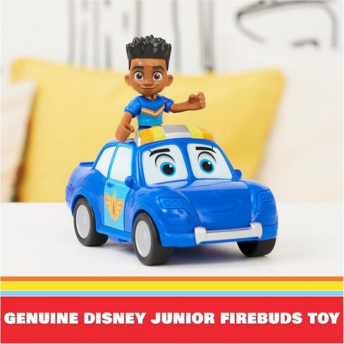 Disney Junior Firebuds, Jayden and Piston, Action Figure and Police Car Toy with Interactive Eye Movement, Kids Toys for Boys and Girls Ages 3 and up in Kuwait