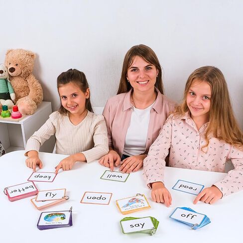 250 Sight Words Flash Cards for Kindergarten with Pictures, Dolch Sight Words Pre-K for Toddlers 3 4 5 6 7 8 Years, High Frequency Words Reading Cards for Kids Ages 4-8, Preschool - Simply Magic in Kuwait