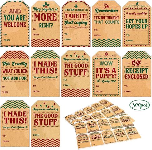 JHMYAR Tags Funny Christmas Kraft Stickers Special Delivery in Saudi Arabia