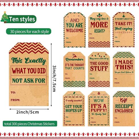 JHMYAR Tags Funny Christmas Kraft Stickers Special Delivery in Saudi Arabia