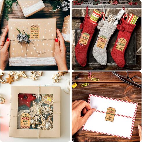 JHMYAR Tags Funny Christmas Kraft Stickers Special Delivery in Saudi Arabia
