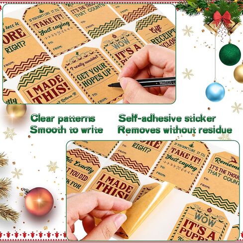 JHMYAR Tags Funny Christmas Kraft Stickers Special Delivery in Saudi Arabia