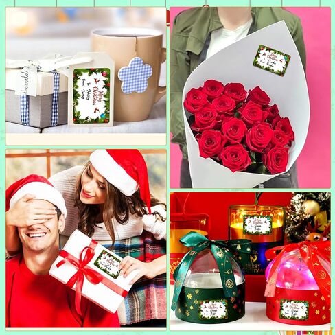 Wonmon 300PCS Christmas Tags Stickers for Gift Wrapping, Self Adhesive Christmas Holly to from Gift Tags Sticker Label for Christmas Presents Wrap Holiday Decorations, 2x3 Inch in Saudi Arabia