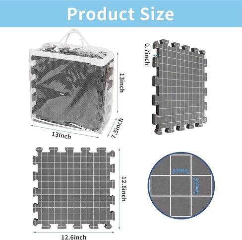 9 قطع من سجادات Ktondic للحياكة، ألواح سميكة للغاية مع شبكات، لوحة حظر كروشيه قابلة للكي على الوجهين مع دبابيس على شكل حرف T وحقيبة تخزين للإبرة أو الكروشيه in Kuwait