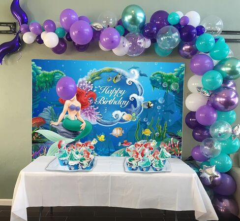 24 قطعة من زينة الكب كيك بتصميم حورية البحر، لوازم تزيين حفلات اعياد الميلاد وحفلات استقبال المولود للبنات وحفلات بطابع حورية البحر، حفلة بطابع تحت البحر in Kuwait