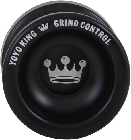 يويو كينج يويو معدني احترافي غير مستجيب للتحكم في الطحن مع محمل حرف C عريض وخيط متضمن (اسود) in Kuwait