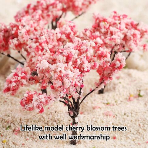 20pcs 6.5cm Blossom Cherry HO OO Scale Model Trees Scenery Railroad Layout Scene in Saudi Arabia