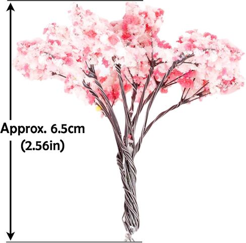 20pcs 6.5cm Blossom Cherry HO OO Scale Model Trees Scenery Railroad Layout Scene in Saudi Arabia