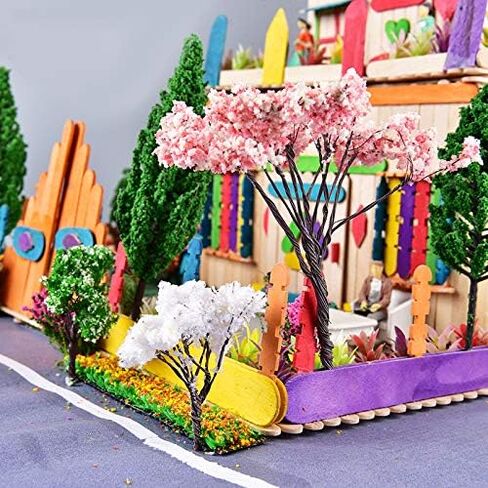 20pcs 6.5cm Blossom Cherry HO OO Scale Model Trees Scenery Railroad Layout Scene in Saudi Arabia