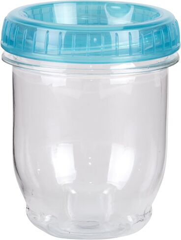 ArtBin 6941AD Twisterz 3-Pack, Art & Craft Organizers, 3.4 Fluid oz, [3] Interlocking Plastic Jars, Clear with Multicolored Lids, Small/Tall, Multi Colored, 3 Piece in Saudi Arabia