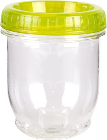 ArtBin 6941AD Twisterz 3-Pack, Art & Craft Organizers, 3.4 Fluid oz, [3] Interlocking Plastic Jars, Clear with Multicolored Lids, Small/Tall, Multi Colored, 3 Piece in Saudi Arabia